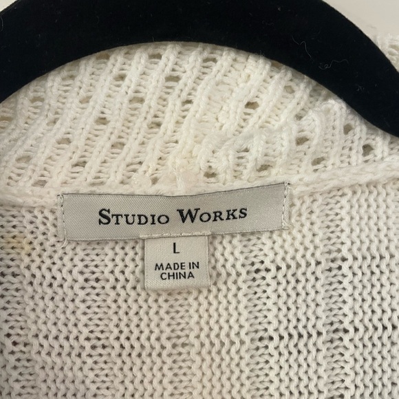 Studio Works White Cardigan Large - Picture 4 of 6